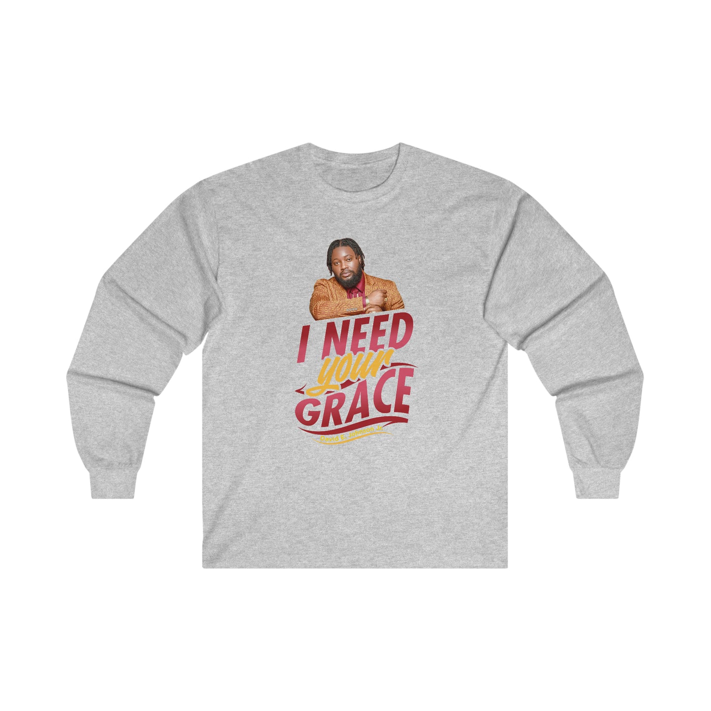 "I Need Your Grace" Cover Graphic Long Sleeve T-Shirt