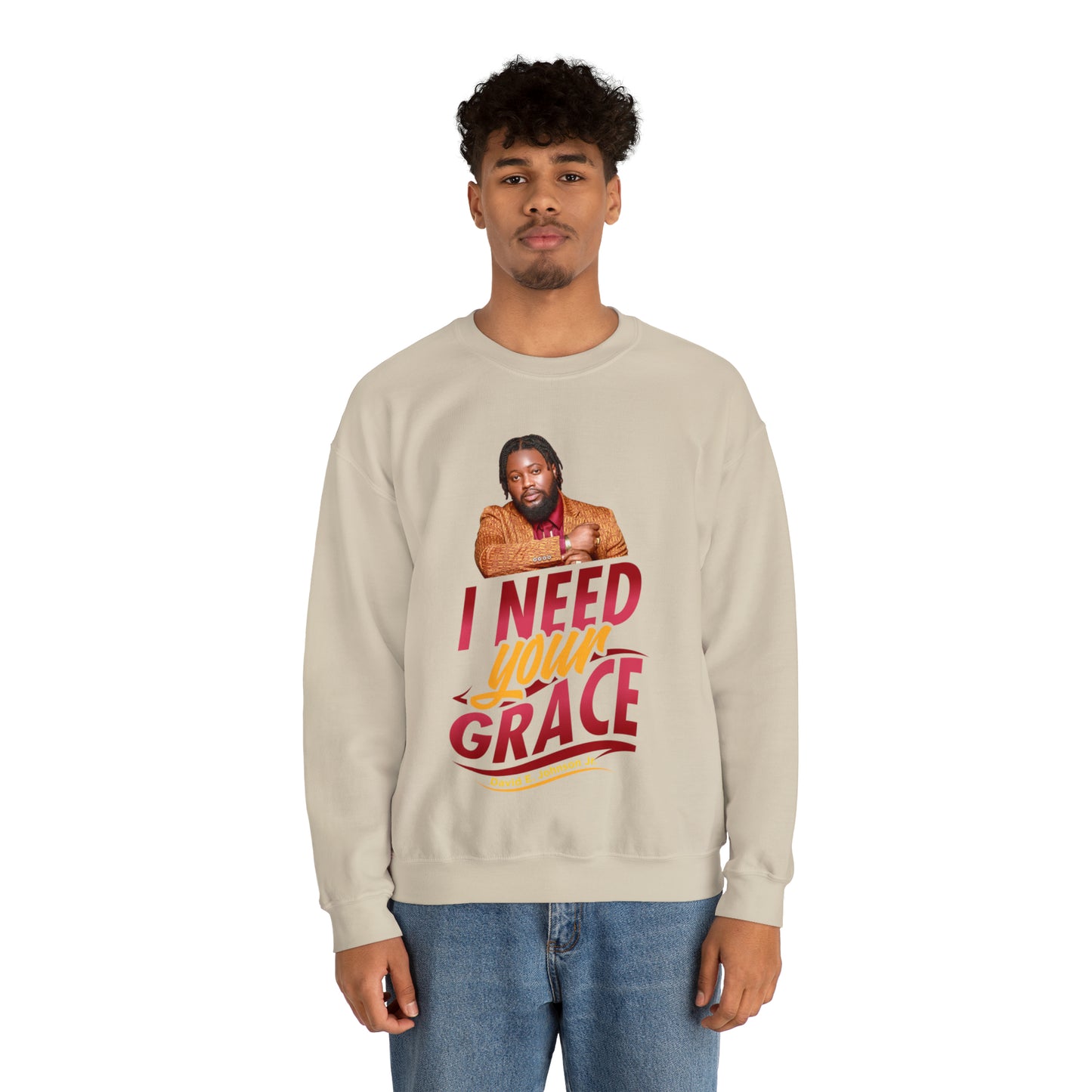 "I Need Your Grace" Graphic Unisex Heavy Blend™ Crewneck Sweatshirt