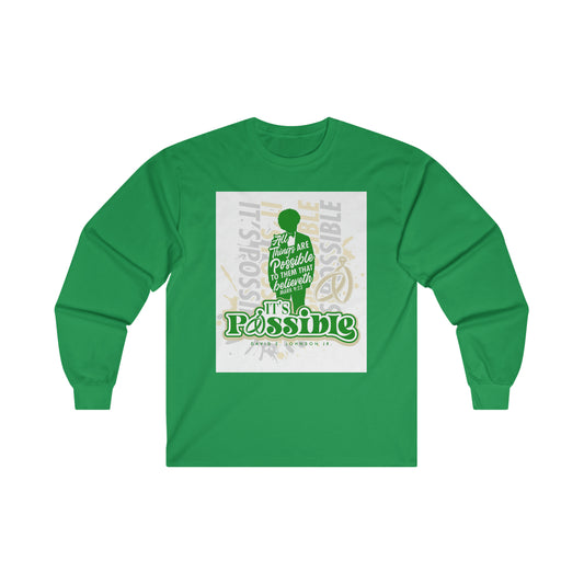 "It's Possible" Single Long Sleeve T-Shirt (Green)