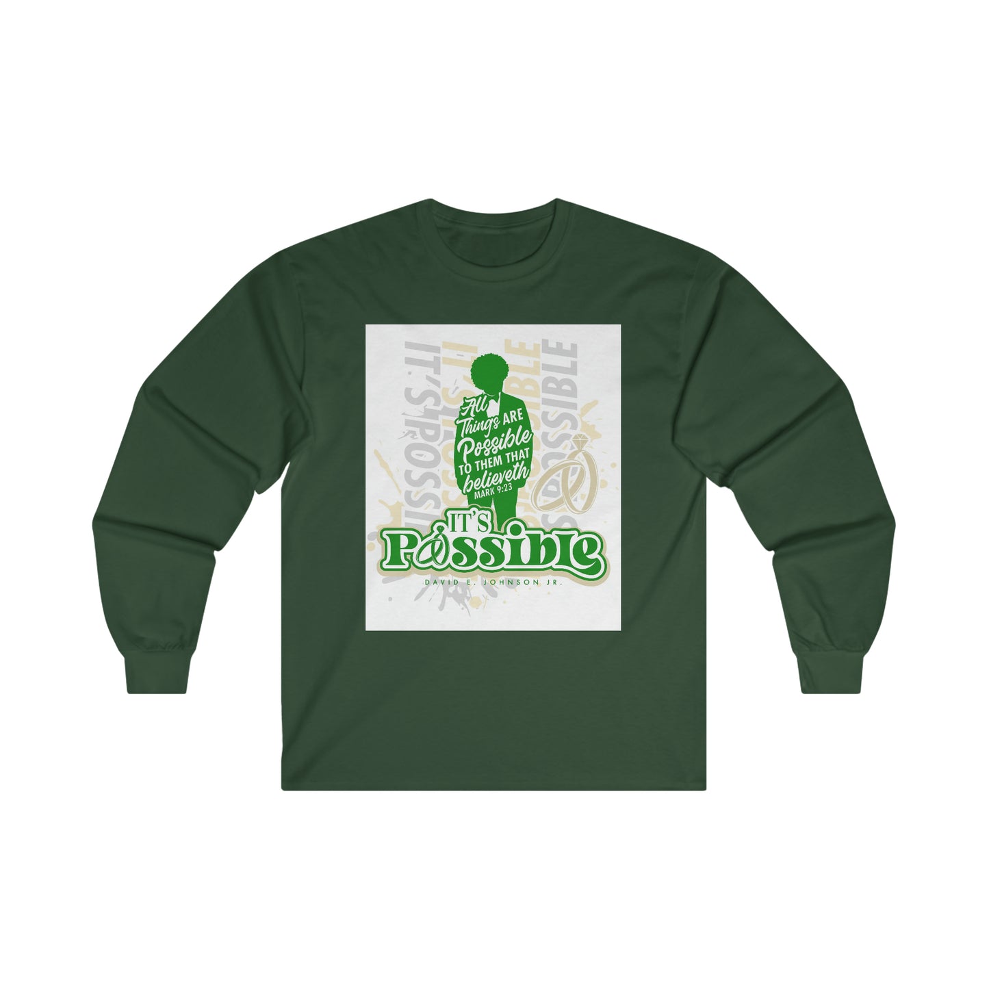 "It's Possible" Single Long Sleeve T-Shirt (Green)