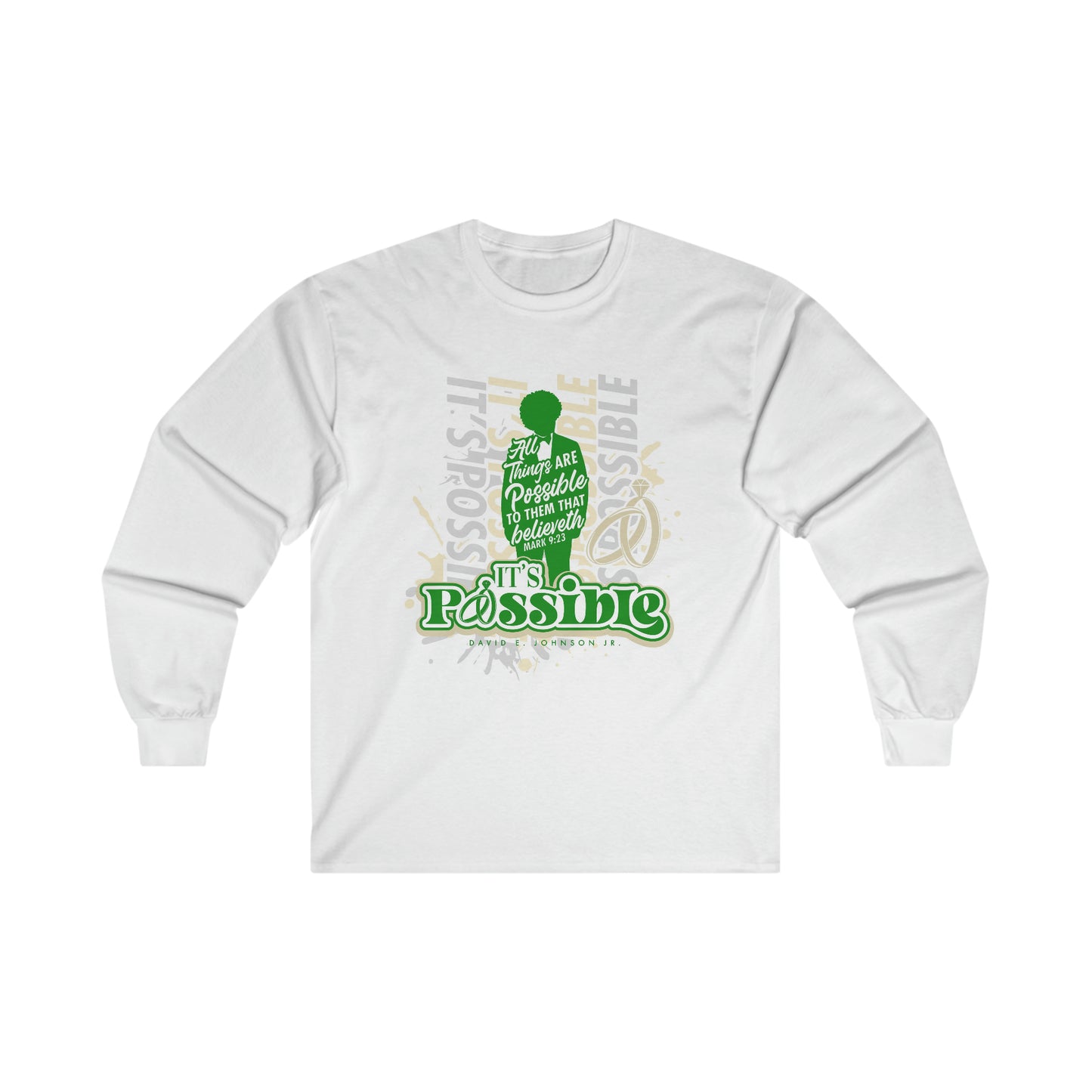 "It's Possible" Single Long Sleeve T-Shirt (Green)