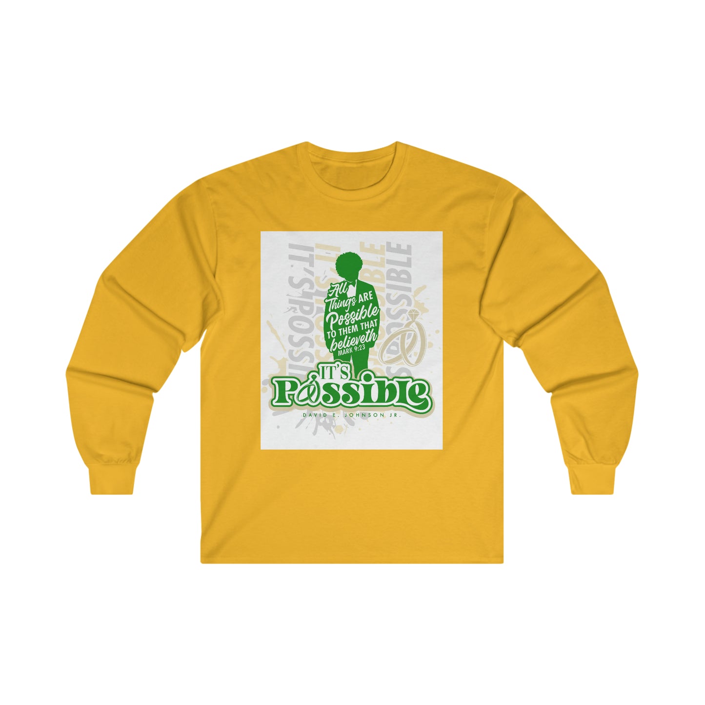 "It's Possible" Single Long Sleeve T-Shirt (Green)