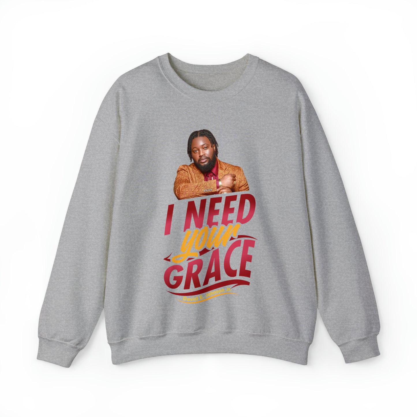 "I Need Your Grace" Graphic Unisex Heavy Blend™ Crewneck Sweatshirt