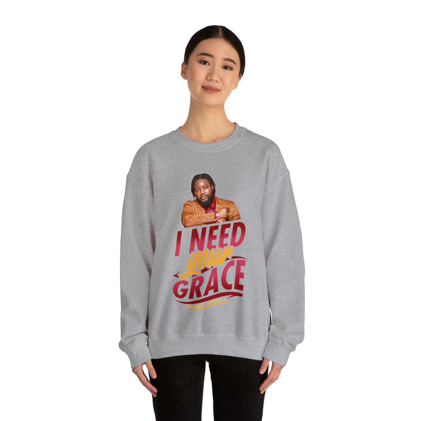 "I Need Your Grace" Graphic Unisex Heavy Blend™ Crewneck Sweatshirt