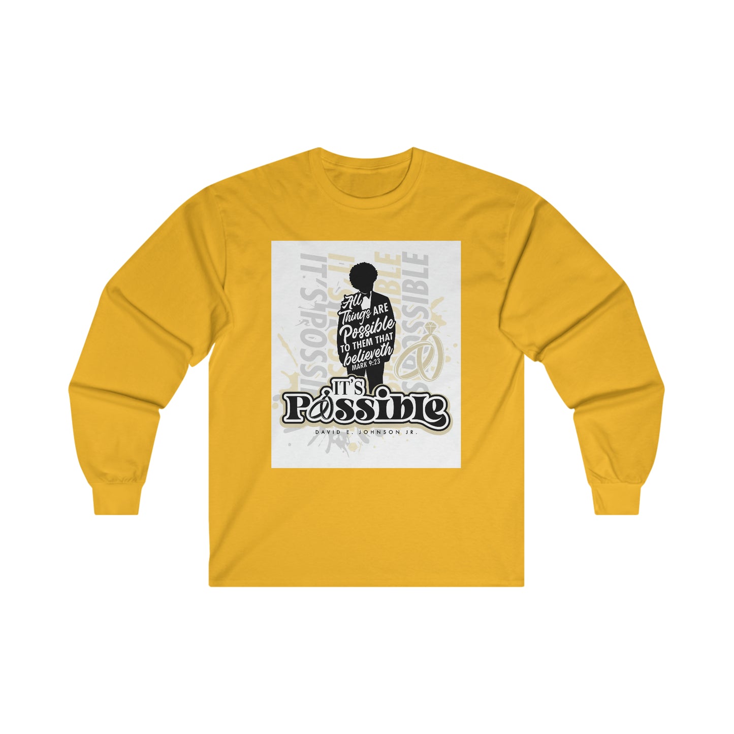 "It's Possible" Single Long Sleeve T-Shirt (Black)