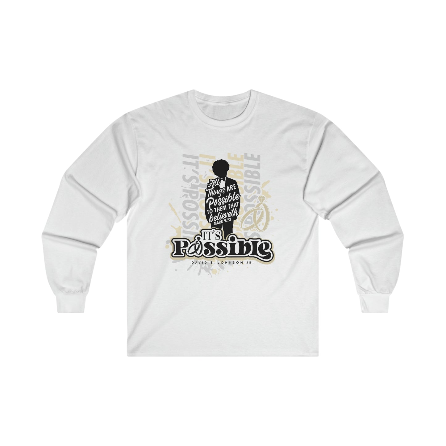 "It's Possible" Single Long Sleeve T-Shirt (Black)