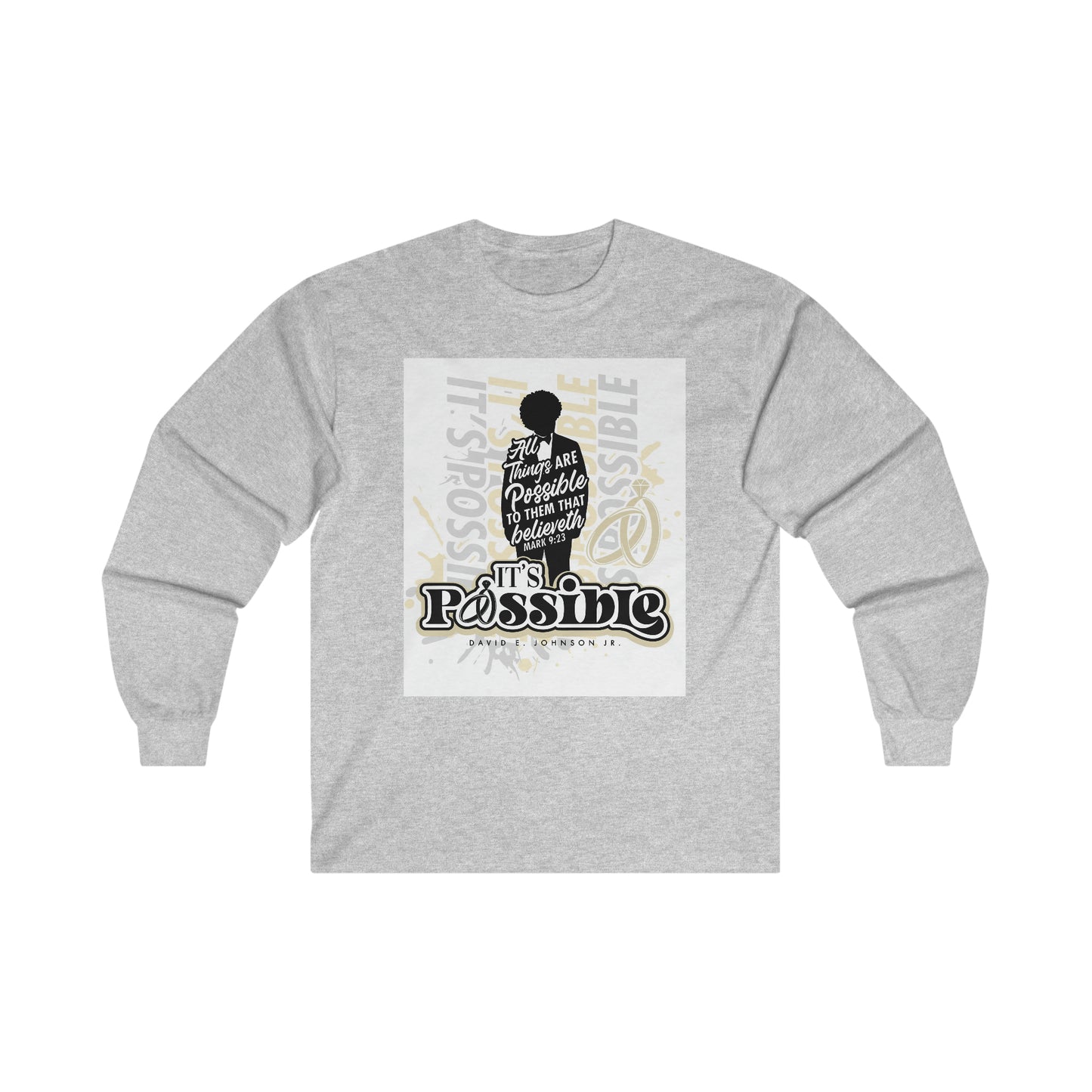 "It's Possible" Single Long Sleeve T-Shirt (Black)