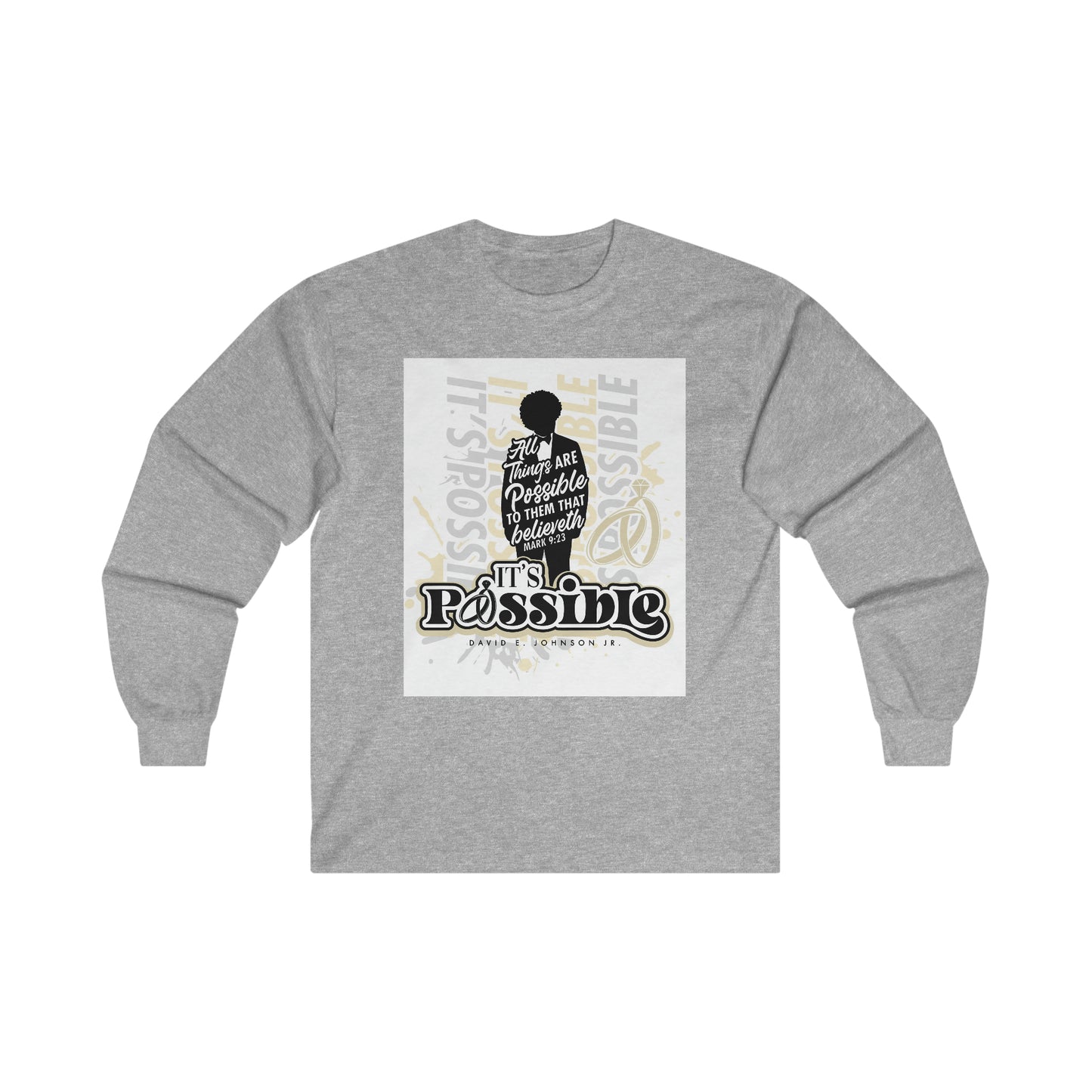 "It's Possible" Single Long Sleeve T-Shirt (Black)