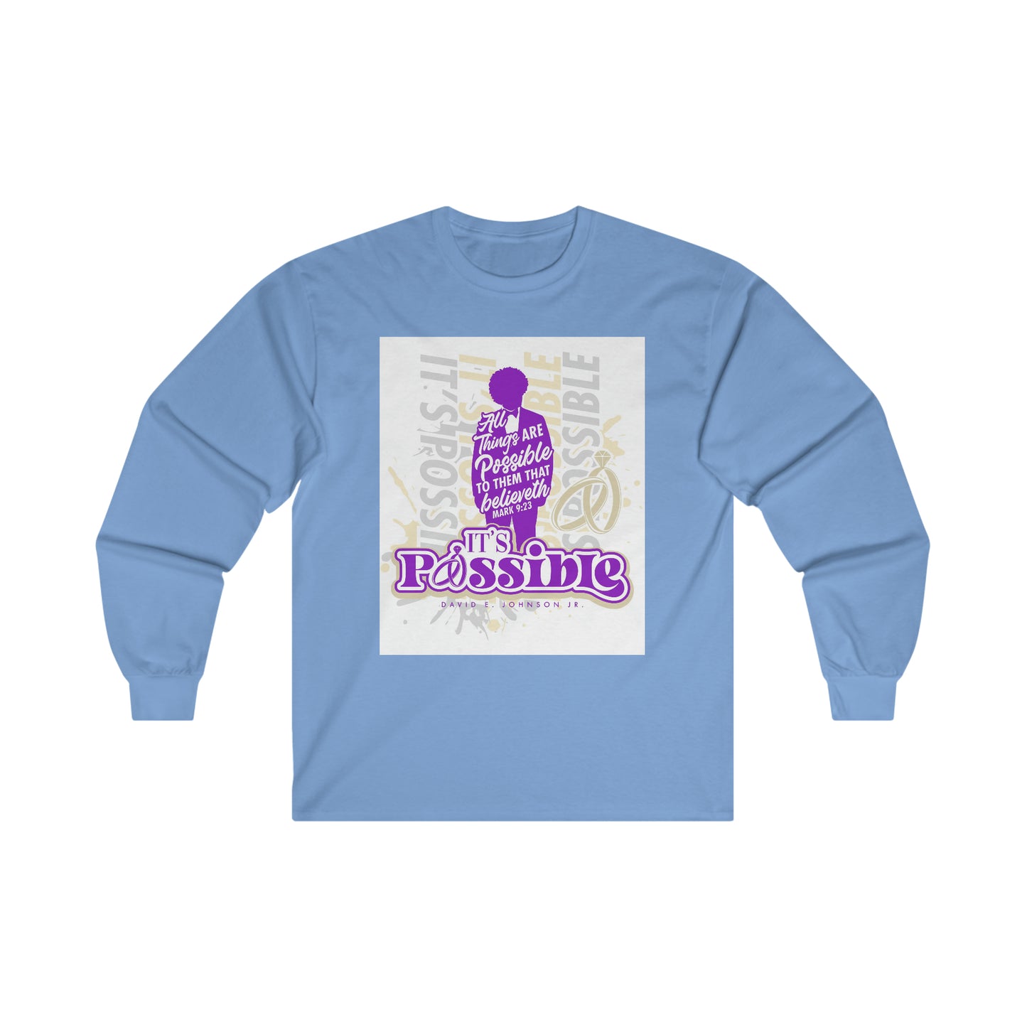 "It's Possible" Single Long Sleeve T-Shirt (Purple)
