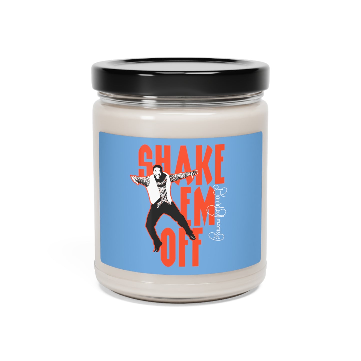 "Shake Em Off," Scented Soy Candle, Light Blue