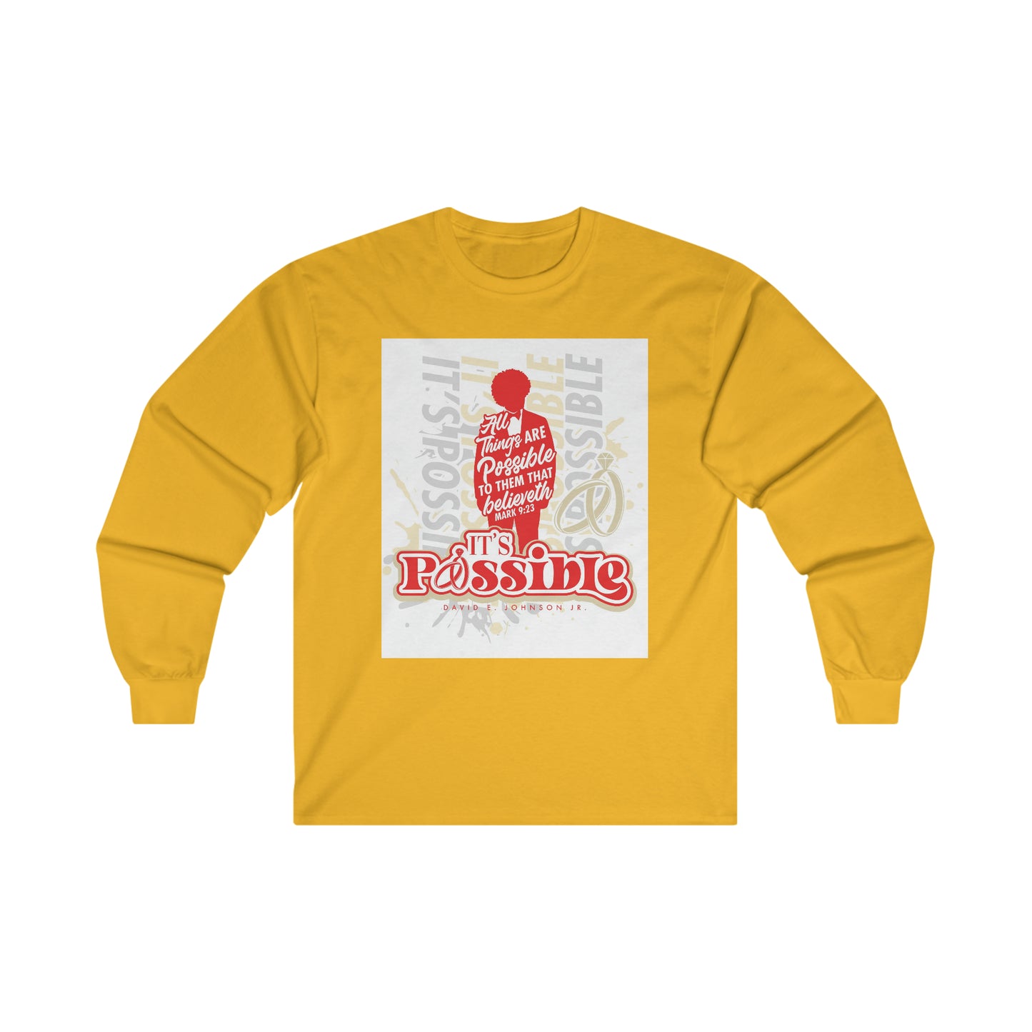 "It's Possible" Single Long Sleeve T-Shirt (Red)