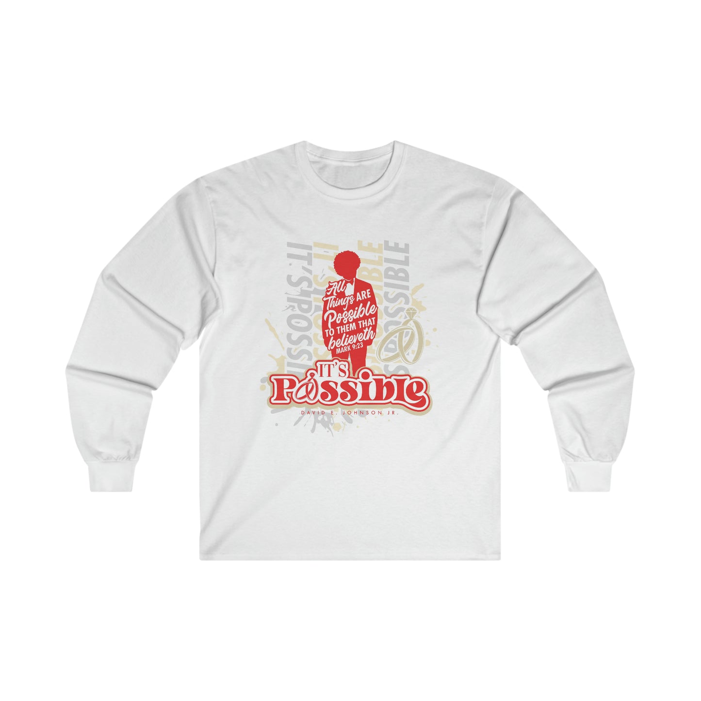 "It's Possible" Single Long Sleeve T-Shirt (Red)