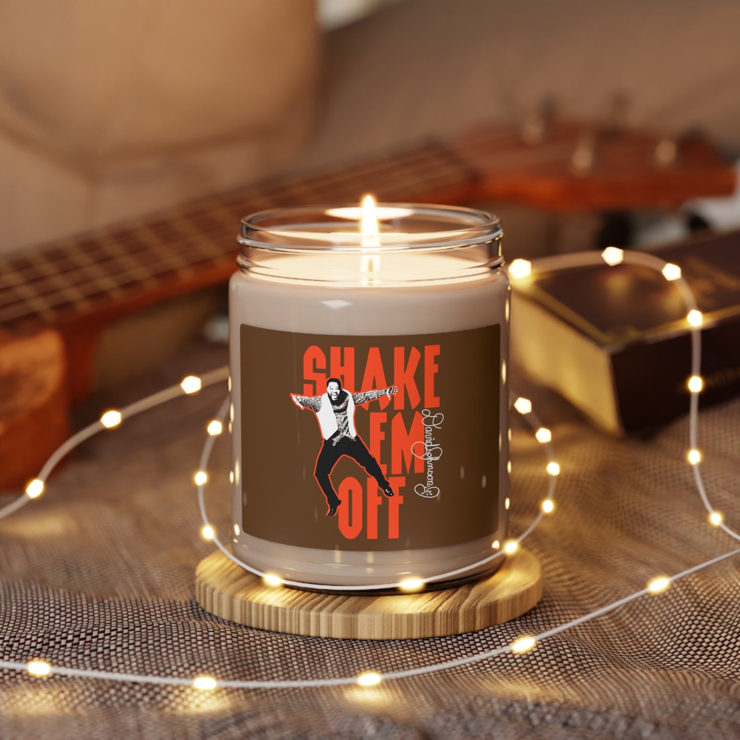"Shake Em Off," Scented Soy Candle, Brown