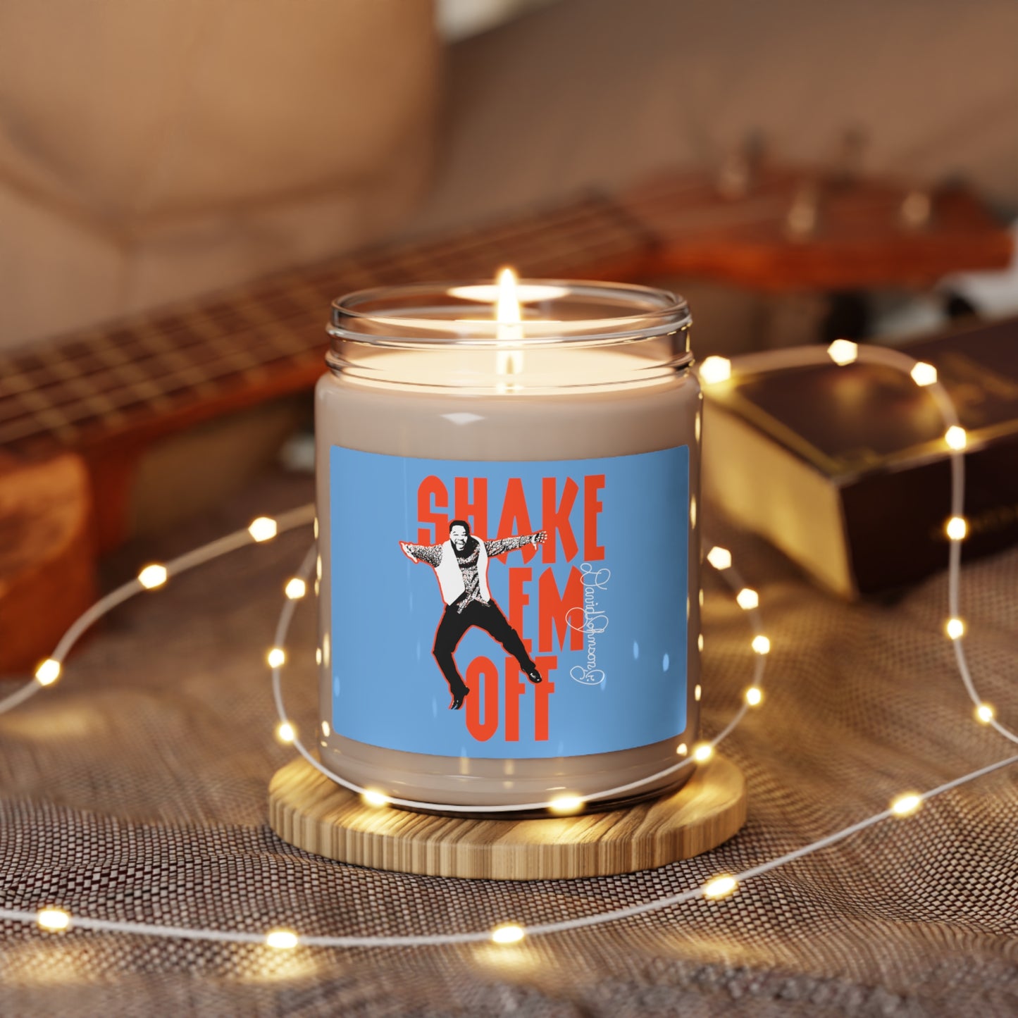 "Shake Em Off," Scented Soy Candle, Light Blue
