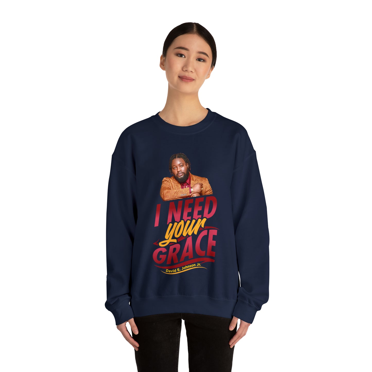 "I Need Your Grace" Graphic Unisex Heavy Blend™ Crewneck Sweatshirt