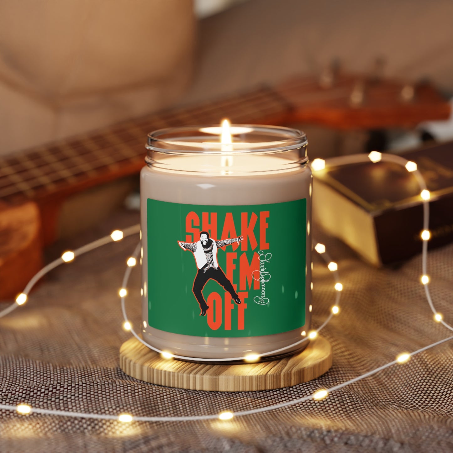 "Shake Em Off," Scented Soy Candle, Green