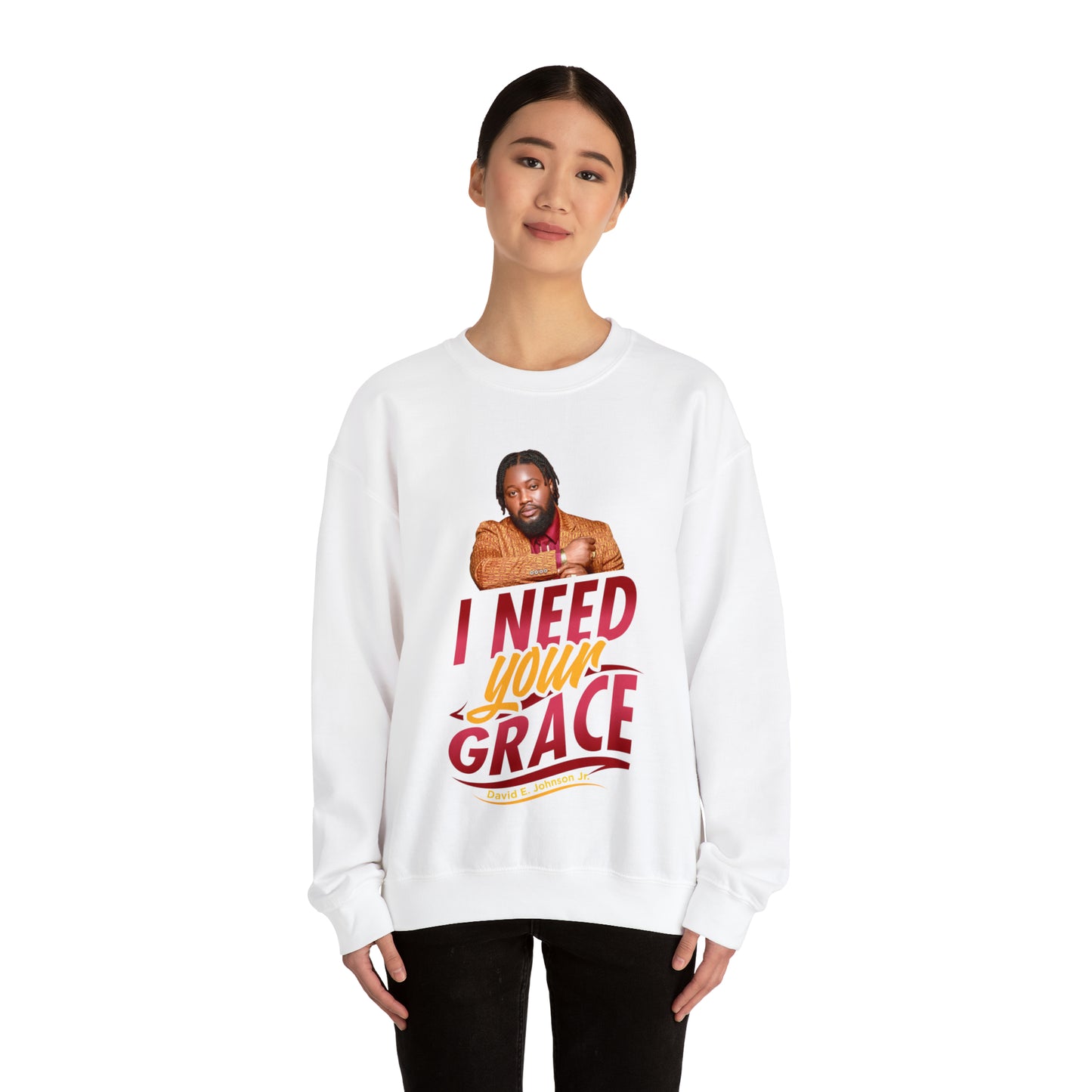 "I Need Your Grace" Graphic Unisex Heavy Blend™ Crewneck Sweatshirt