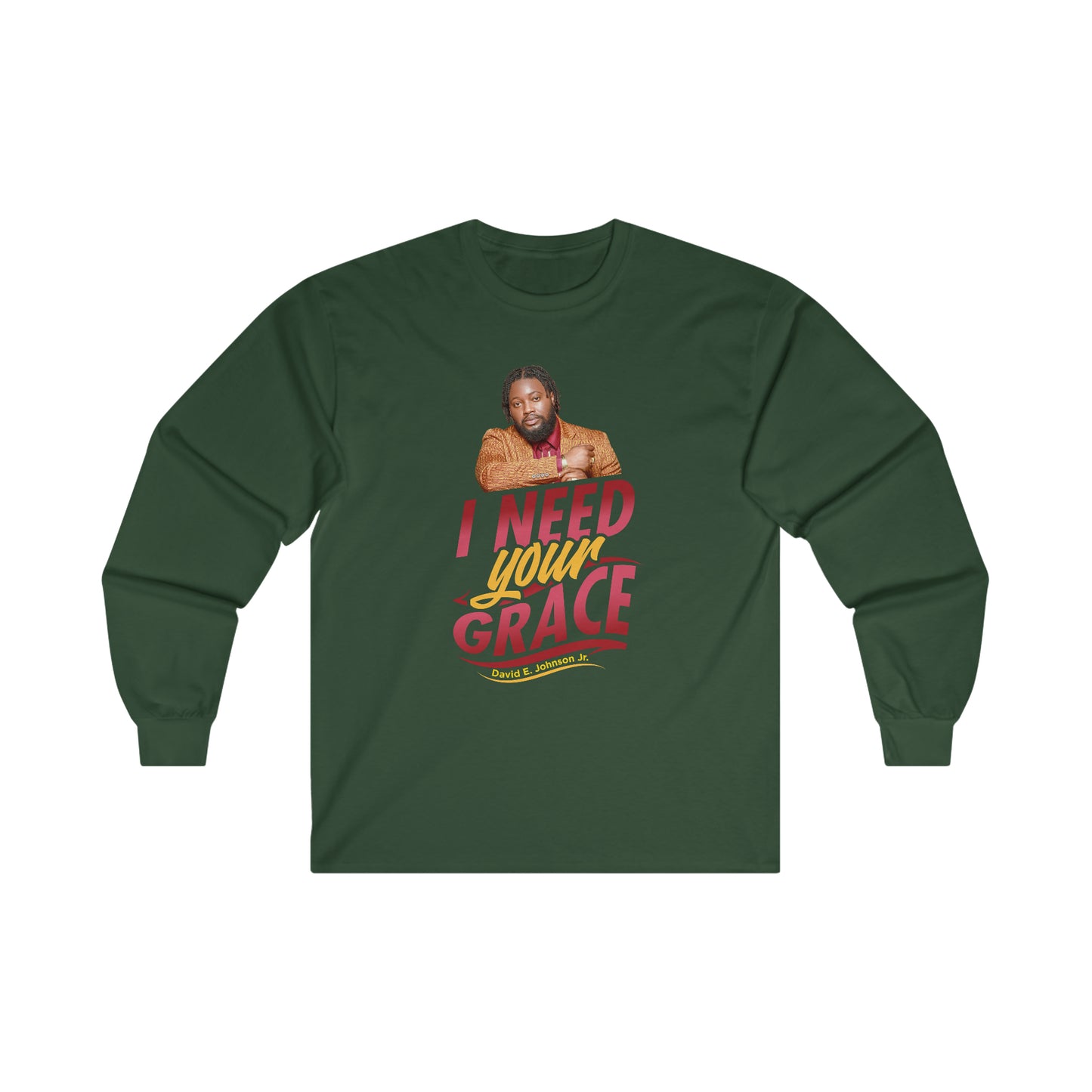 "I Need Your Grace" Cover Graphic Long Sleeve T-Shirt