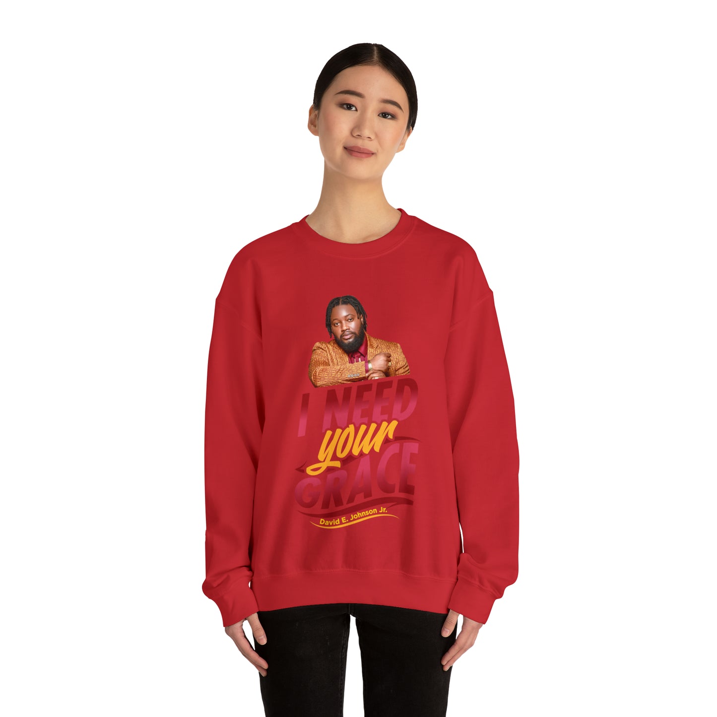 "I Need Your Grace" Graphic Unisex Heavy Blend™ Crewneck Sweatshirt