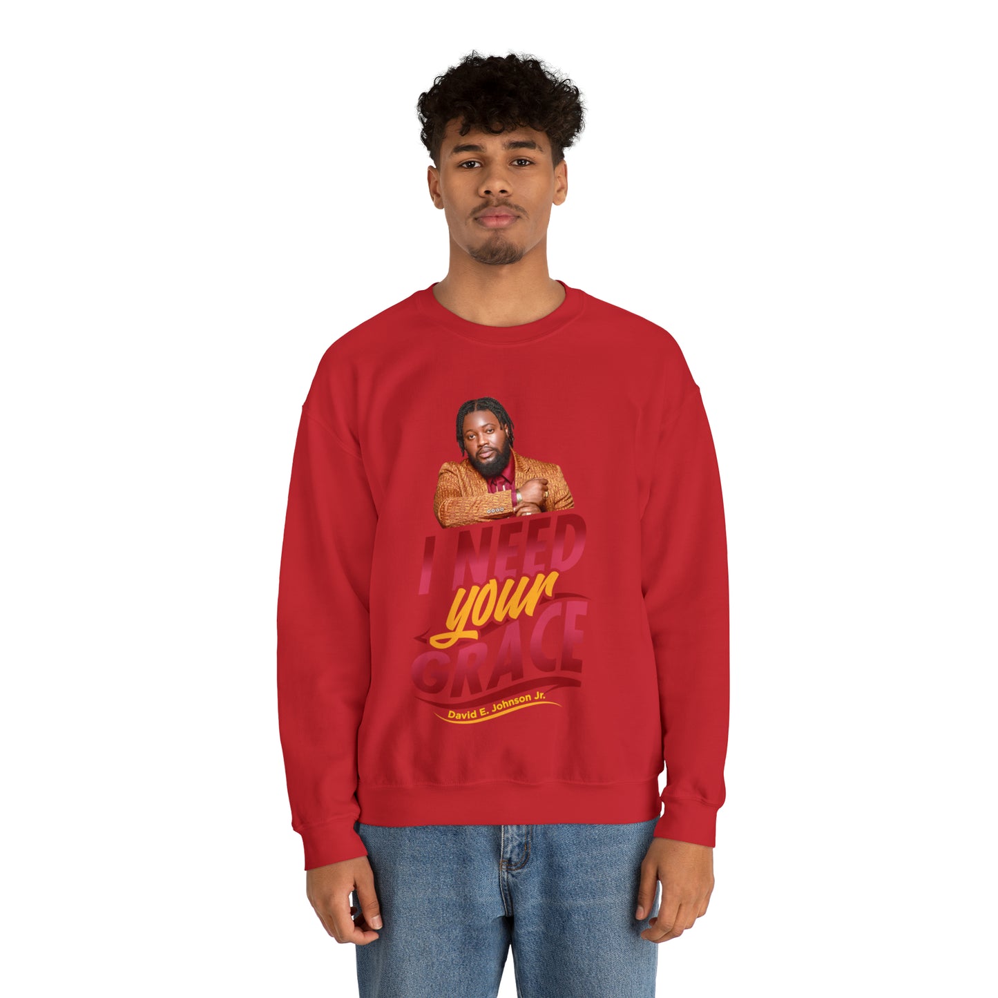 "I Need Your Grace" Graphic Unisex Heavy Blend™ Crewneck Sweatshirt