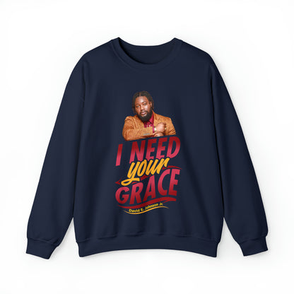 "I Need Your Grace" Graphic Unisex Heavy Blend™ Crewneck Sweatshirt