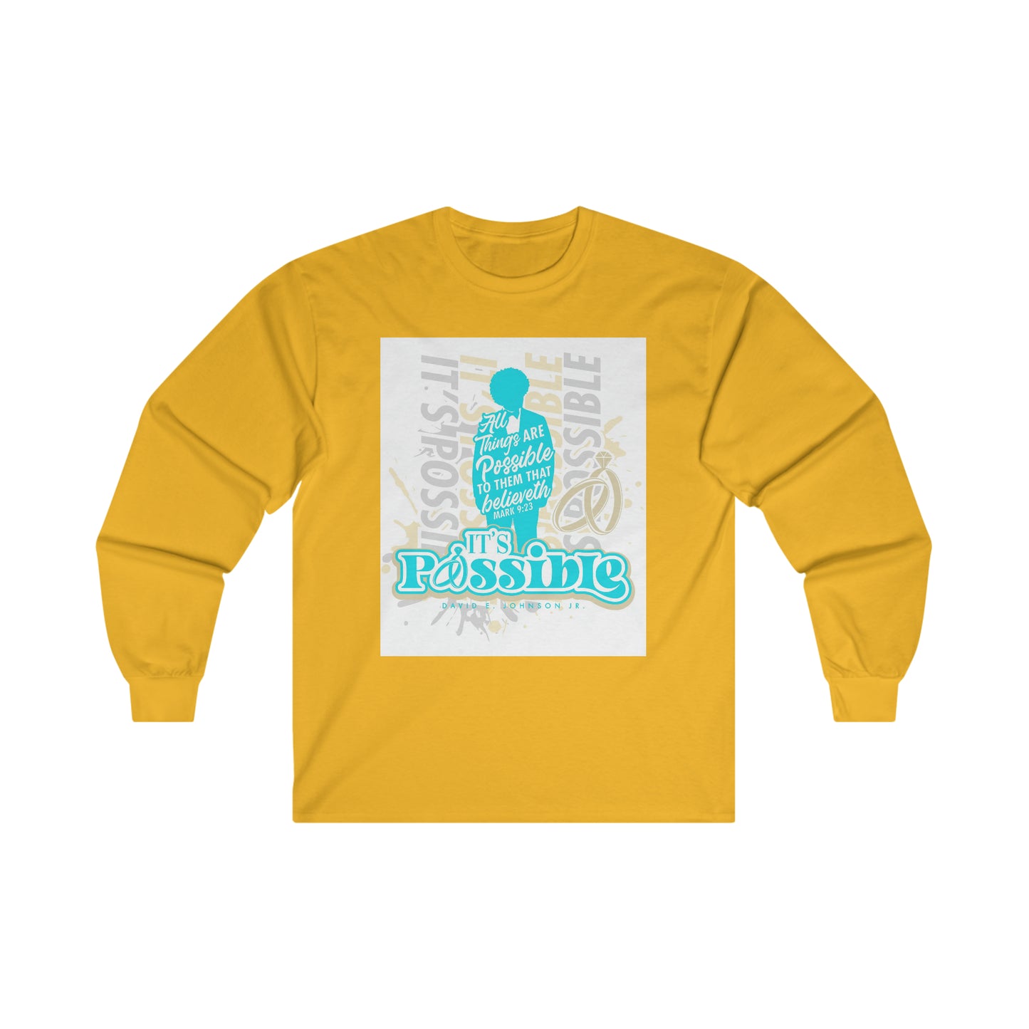 "It's Possible" Single Long Sleeve T-Shirt (Teal)