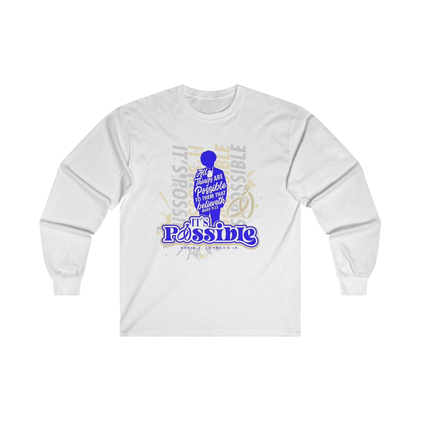 "It's Possible" Single Long Sleeve T-Shirt (Blue)