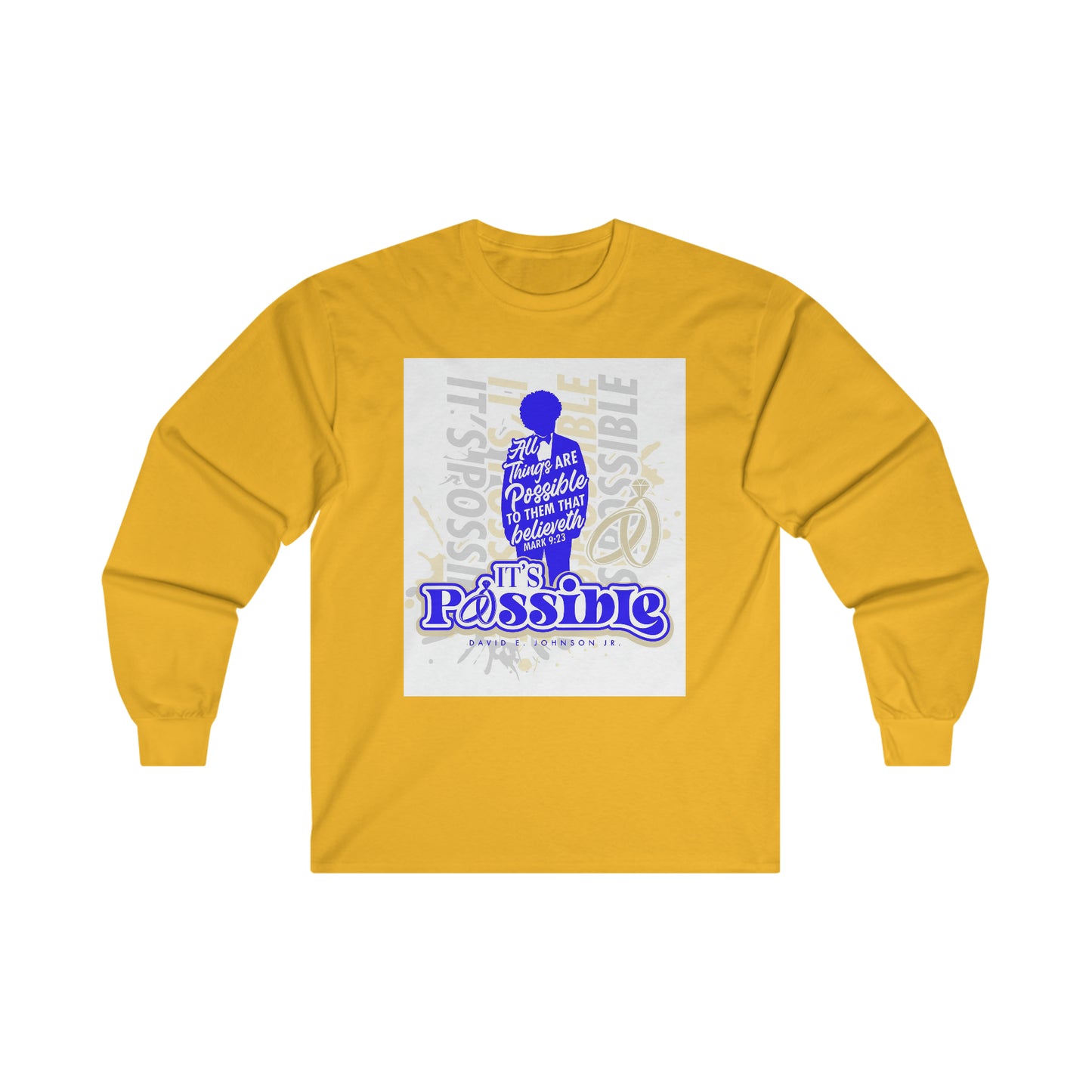 "It's Possible" Single Long Sleeve T-Shirt (Blue)