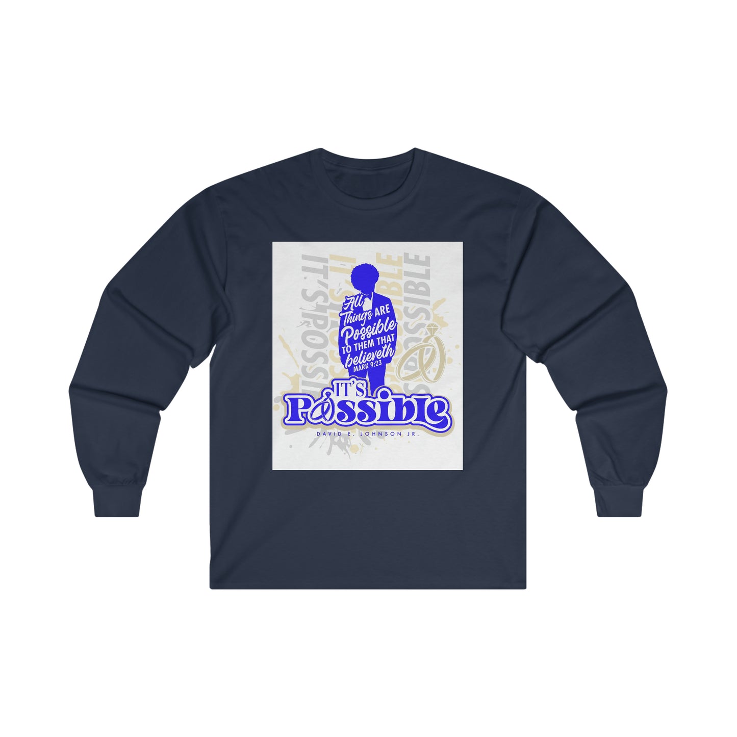 "It's Possible" Single Long Sleeve T-Shirt (Blue)