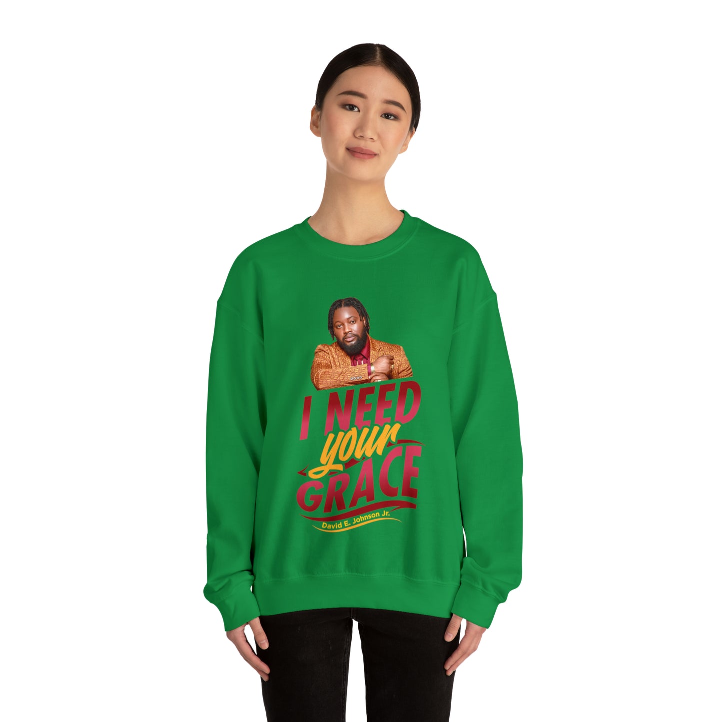 "I Need Your Grace" Graphic Unisex Heavy Blend™ Crewneck Sweatshirt