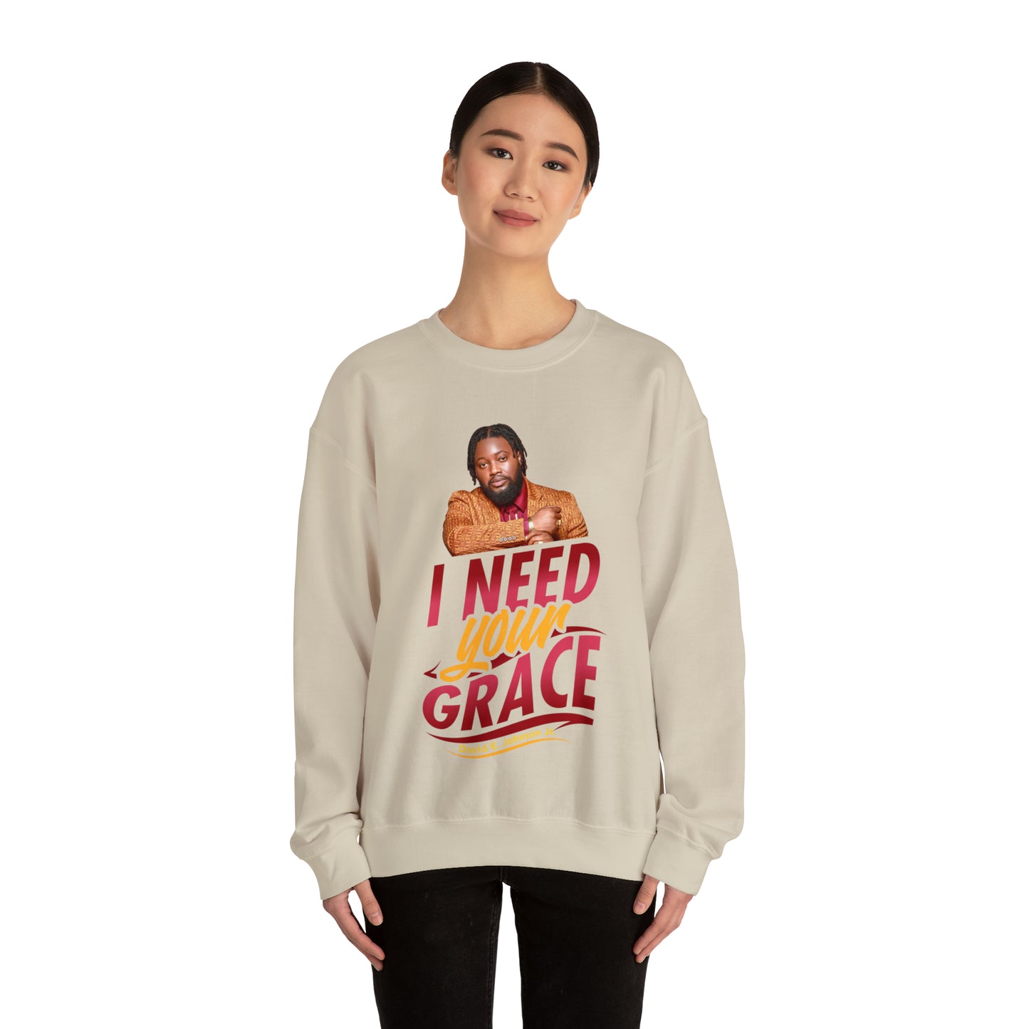 "I Need Your Grace" Graphic Unisex Heavy Blend™ Crewneck Sweatshirt