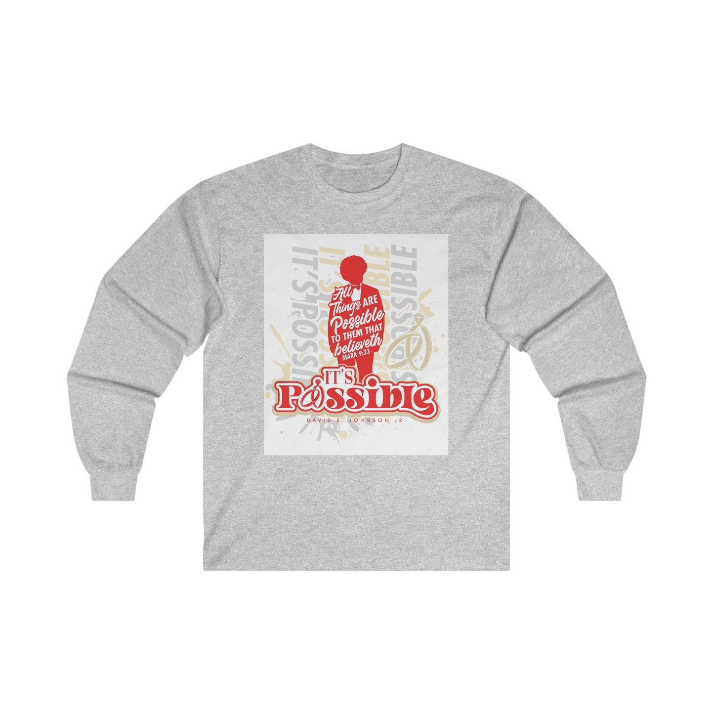 "It's Possible" Single Long Sleeve T-Shirt (Red)