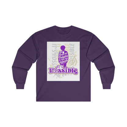 "It's Possible" Single Long Sleeve T-Shirt (Purple)