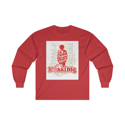 "It's Possible" Single Long Sleeve T-Shirt (Red)
