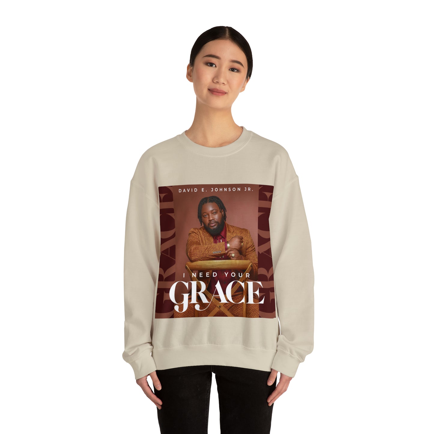 "I Need Your Grace" Cover Unisex Heavy Blend™ Crewneck Sweatshirt